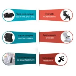 Poussette Canne Googoo Grise 9 Poussette Canne Googoo Grise -Allobébé tr041010096 4