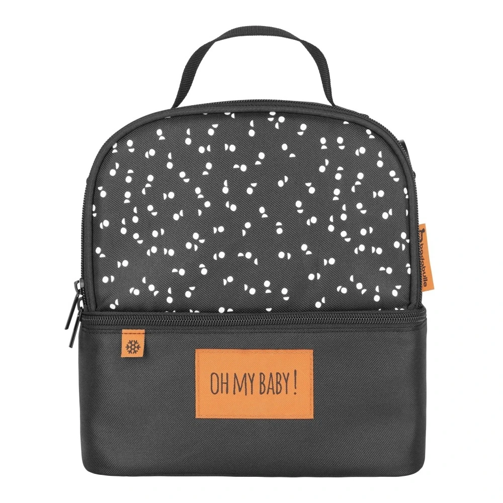 Badabulle Sac Isotherme Repas 2 Compartiments Noir 1 Badabulle Sac Isotherme Repas 2 Compartiments Noir