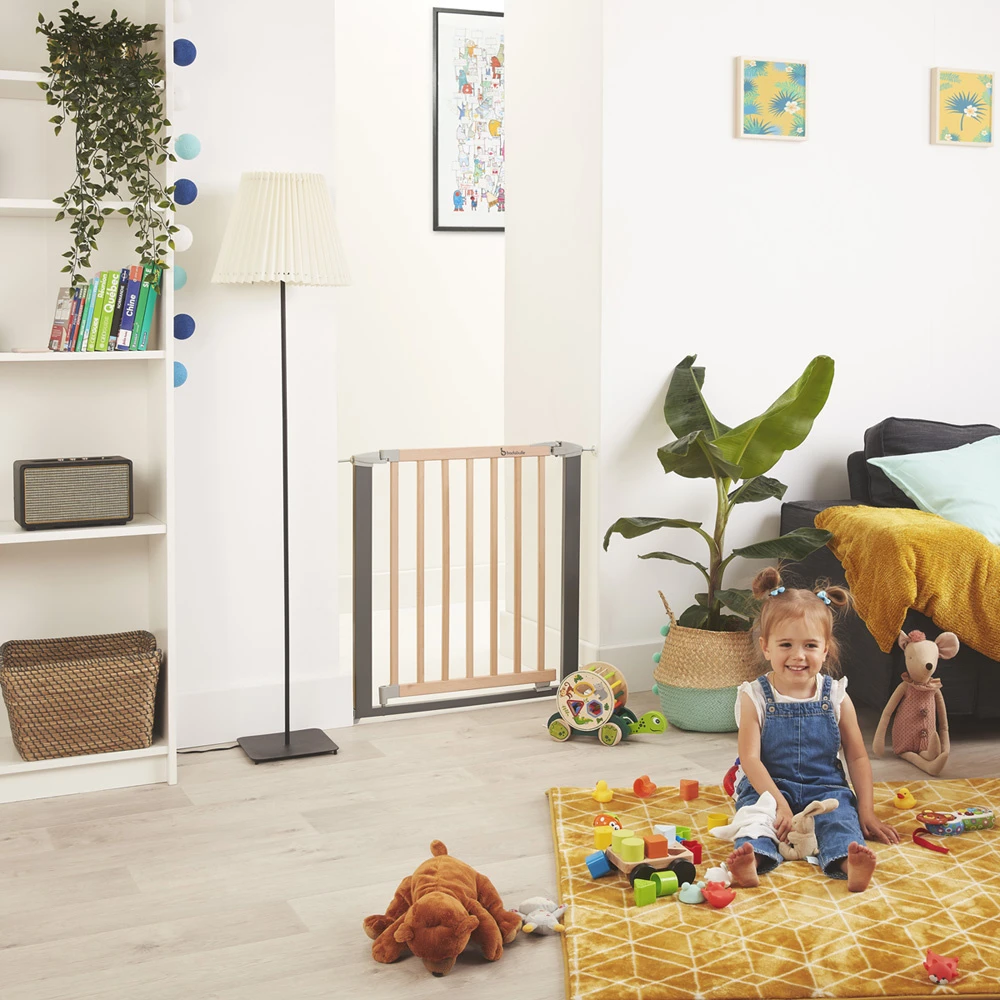 Badabulle Barrière De Sécurité Safe & Lock Bois Métal 73-81.5 Cm 2 Badabulle Barrière De Sécurité Safe & Lock Bois Métal 73-81.5 Cm – Image 2