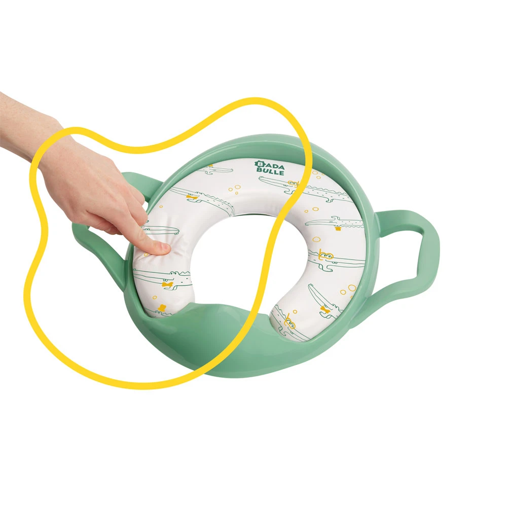 Badabulle Réducteur De Toilette Avec Poignées Vert 5 Badabulle Réducteur De Toilette Avec Poignées Vert – Image 5