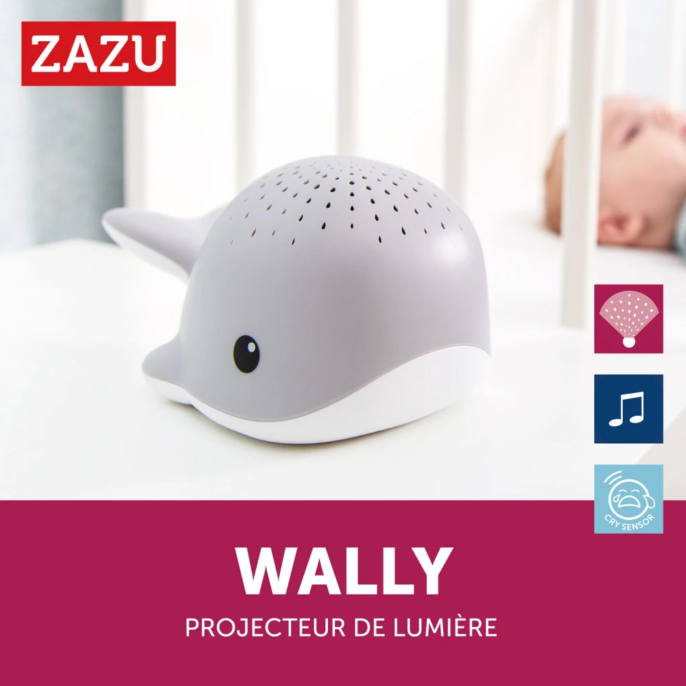 ZAZU Veilleuse Bébé Projecteur Wally La Baleine Bleu 2 ZAZU Veilleuse Bébé Projecteur Wally La Baleine Bleu – Image 2