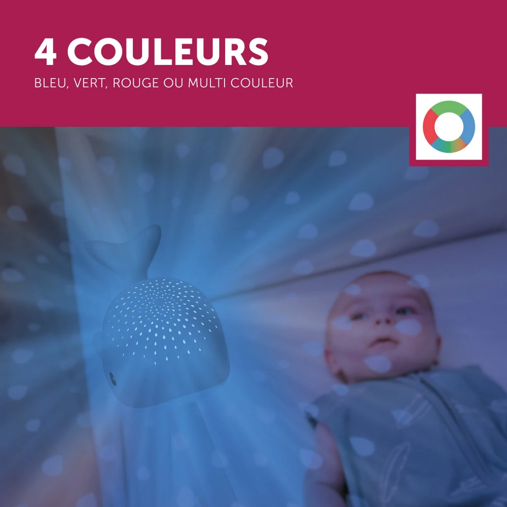 ZAZU Veilleuse Bébé Projecteur Wally La Baleine Vert 3 ZAZU Veilleuse Bébé Projecteur Wally La Baleine Vert – Image 3
